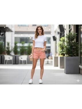 Levi’s - Coral Pink Low-Rise Denim Shorts - Size 5